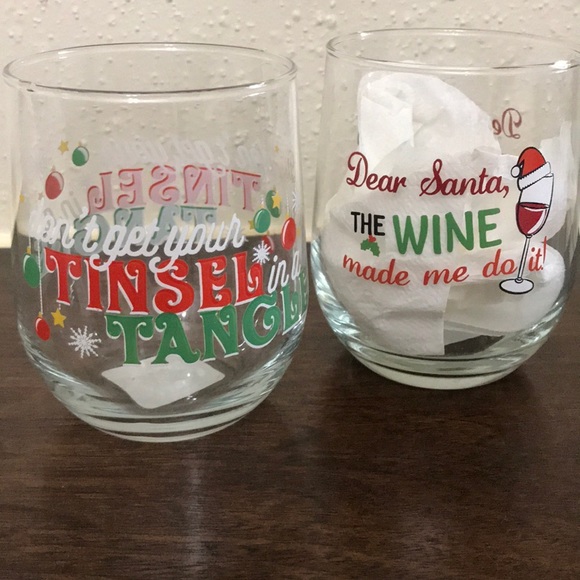 Don’t Get Your Tinsel in a Tangle stemless glass - Picture 7 of 8